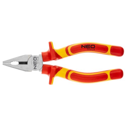 NEO TOOLS Kombinált fogó 1000V, szigetelt, 180mm (7"), CrV, polírozott