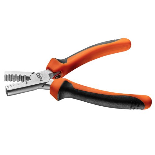 NEO TOOLS Krimpelő-, kábelsarufogó 0.25-2.5mm2, 140mm