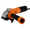 NEO TOOLS Sarokcsiszoló, 1000W, 125mm, fordulatszám szabályzó,3m-es gumikábel, 2 állású markolat, gyorszáras rögzítőanya