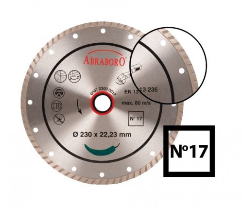 GYÉMÁNTVÁGÓ ABRABORO 125X22,3 No.17 FOLYAMATOS TURBO