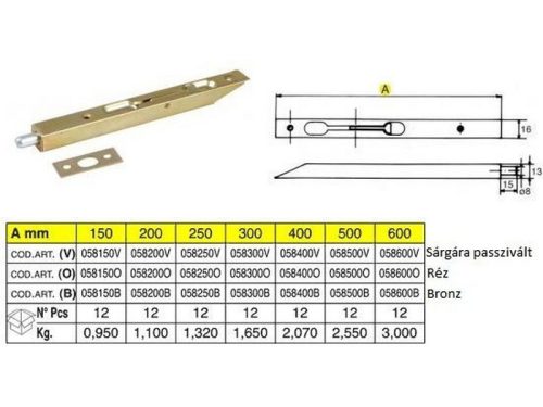 AJTÓTOLÓZÁR IBFM 16/250 BRONZ