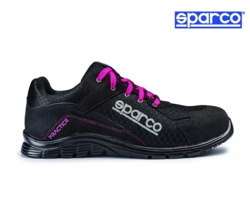Sparco Practice S1P védőcipő 37 fekete-rózsaszín