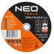 NEO TOOLS Vágókorong, fémhez, 230x1,9x22,2mm, 41A 46 S BF INOX, 25db/cs