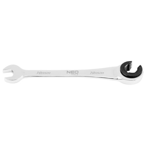 NEO TOOLS Racsnis csillag-villáskulcs, félig nyitott 19mm