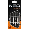 NEO TOOLS Törtcsavar-kihajtó készlet, 5db, négyszög vég, 2-14mm (M3-M18)