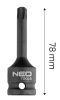 NEO TOOLS Torziós bit ütvecsavarozókhoz 1/2" T45