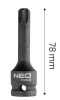 NEO TOOLS Torziós bit ütvecsavarozókhoz 1/2" T60