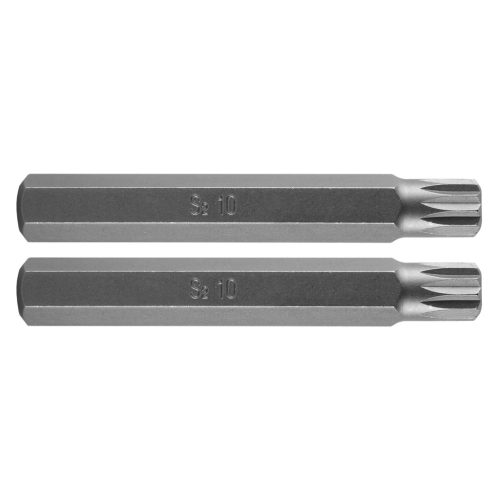 NEO TOOLS Spline bit, 3/8", M10x75mm, S2, 2db