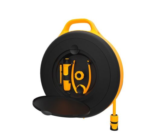 Tömlődob S 15 m (3/8) tömlővel tartozékokkal (kifutó)