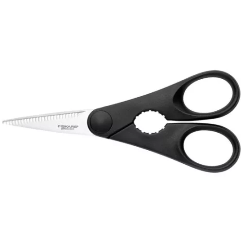Fiskars Essential konyhai olló, üvegnyitóval (20 cm) (megszűnő)