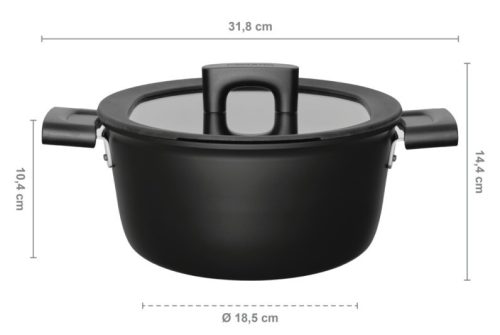 Fiskars Hard Face lábas fedővel 3,5L (csak rendelésre)