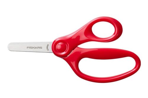 Fiskars Tompa hegyű gyermekolló, 13 cm piros