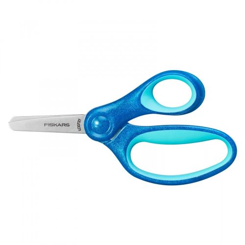 Fiskars Csillogó gyermekolló, 13 cm - kék