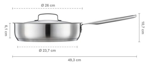 Fiskars All Steel pároló serpenyő 26cm (csak rendelésre)