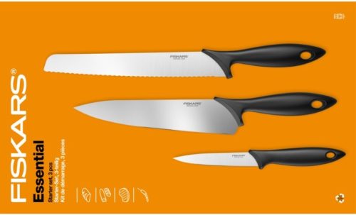 Fiskars Essential 3 db-os kezdő késkészlet új