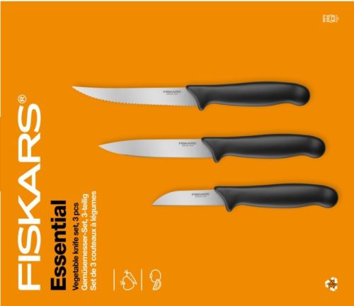 Fiskars Essential 3 db-os zöldségkéskészlet új