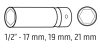 NEO TOOLS Dugókulcskészlet ALUFELNIHEZ, VÉKONYFALÚ, 1/2", 3db (17mm, 19mm, 21mm), Cr-Mo