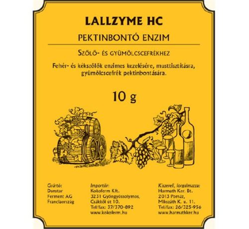 Pektinbontó enzim 10 g.