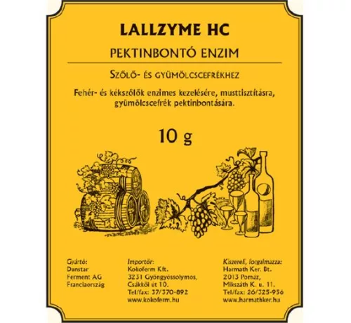Pektinbontó enzim 10 g.
