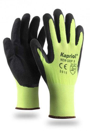 VÉDÕKESZTYŰ KAPRIOL 128036 NEW GRIP, SÁRGA-FEKETE 9-ES