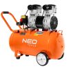 NEO TOOLS Kompresszor, 50L, extra csendes, kefementes motorral, olajmentes, 79(61)dB