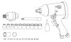 NEO TOOLS Pneumatikus ütvecsavarozó készlet 1/2" 32kgm, dugókulcsokkal