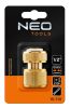 NEO TOOLS Tömlő gyorscsatlakozó 1/2", vízstoppos, réz