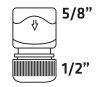 VERTO 30db Tömlő gyorscsatlakozó 1/2"- 5/8", kétkomponensű, kínálódobozban