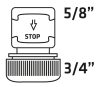 VERTO 30db Tömlő gyorscsatlakozó 3/4" vizstoppos, kétkomponensű, kínálódobozban