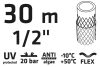 VERTO Locsolótömlő 30 m, 1/2", ECONOMIC, zöld