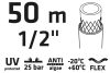 VERTO Locsolótömlő 50 m, 1/2", Professional: csomózódás, csavarodás védelem, UV álló, algásodás védelem