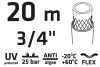 VERTO Locsolótömlő 20 m, 3/4", Professional: csomózódás, csavarodás védelem, UV álló, algásodás védelem