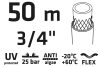 VERTO Locsolótömlő 50 m, 3/4", Professional: csomózódás, csavarodás védelem, UV álló, algásodás védelem