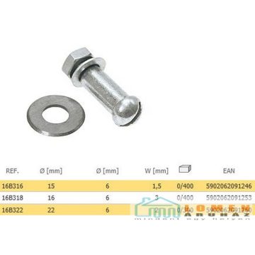 CSEMPEVÁGÓKERÉK TOPEX 16B322 22 MM