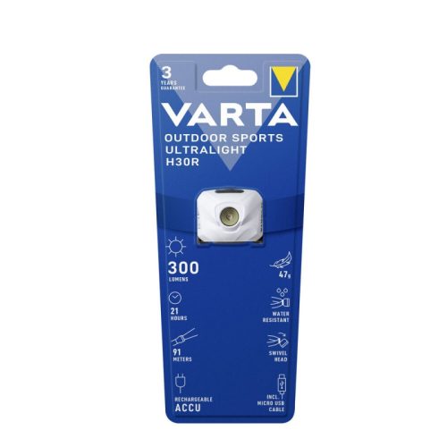 VARTA Fejlámpa Outdoor Sports UltraLight H30R (akkumulátoros) (300 lumen)