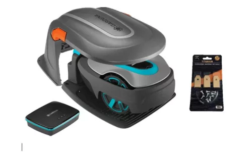 Gardena smart sileno 600 robot Lona + robot garázs + ajándék 3 késkészlet (2 cs)