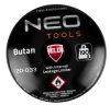 NEO TOOLS Gázforrasztó, perzselő, gázégő 4db tartállyal, 190g, szelepes tartállyal