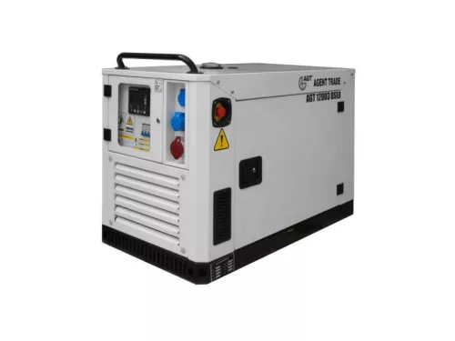AGT 12003 DSEA dízel AVR áramfejlesztő 400V- 12 kVA, hangszigetelt burkolat