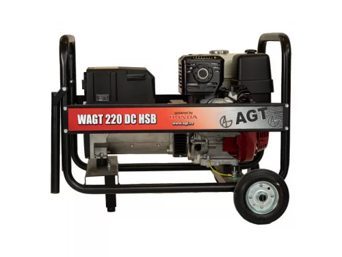 WAGT 220 DC HSB hegesztő áramfejlesztő, 4 mm-es elektródáig, HONDA GX390, +ajándék kerékszett!