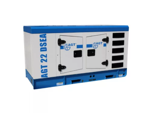 AGT 22 DSEA dízel AVR áramfejlesztő 400V-22 kVA, hangszigetelt burkolat