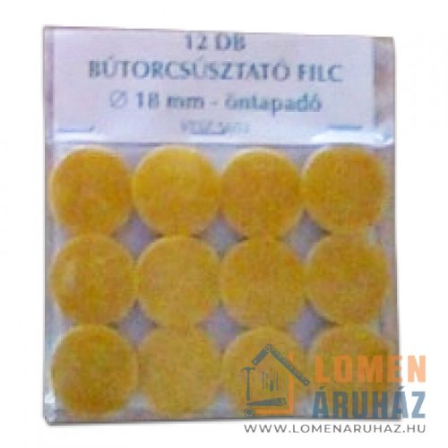 BÚTORCSÚSZTATÓ FILC ¤ 18 MM/12 DB ÖNTAPADÓS