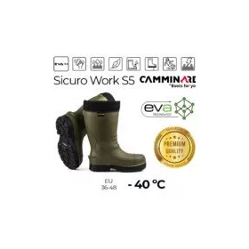   Camminare – Sicuro Work S5 ZÖLD (-40°C) – munkavédelmi EVA csizma 42