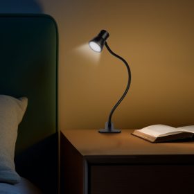 Flexibilis asztali lámpa, csipeszes USB