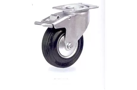 KERÉK GUMIS 125 MM FORGÓ-FÉKES I SP 13A-125