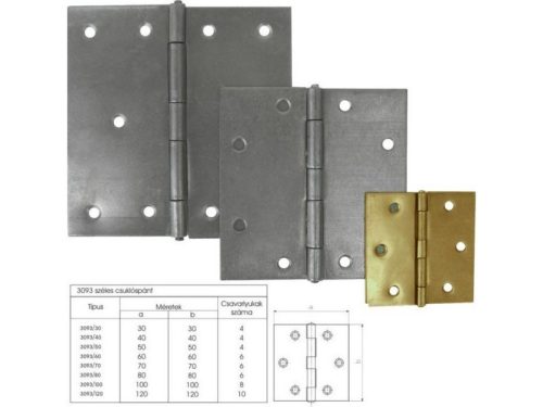 CSUKLÓSPÁNT HORG. 3093/ 40 SZÉLES/10 PÁR