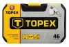 TOPEX Dugókulcskészlet + bitkészlet 1/4" 46db