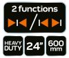 NEO TOOLS Automata gyorsszorító, 135kg, 24"/600mm, 2 funkciós