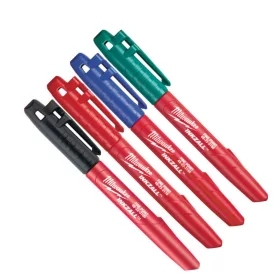   Milwaukee INKZALL™ Jelölő filc Vékony tartós hegyű (4 darabos kiszerelés, Kék,