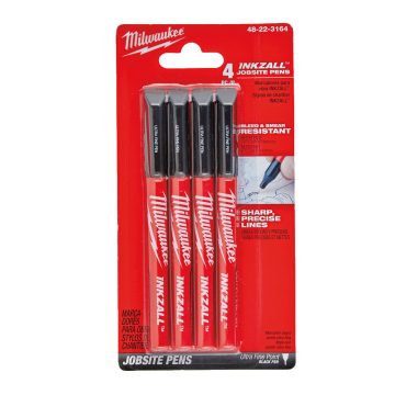   Milwaukee INKZALL™ Filctoll 0,6 mm hegyű Fekete (4 darabos kiszerelés) 1 db