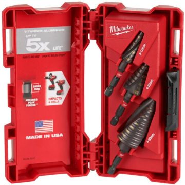   Milwaukee SHOCKWAVE™ Impact Duty™ lépcsős fúró készlet 3 részes - 1 db